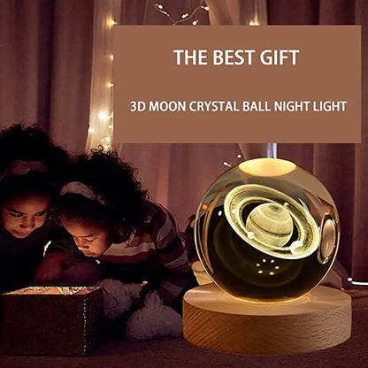 LED Night Light Milky Way Galaxy Solar System Crystal Ball